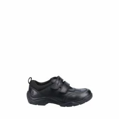 Hush Puppies Junior Alec School Black Shoes