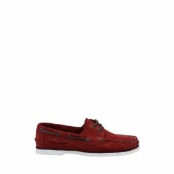 Hush Puppies Red Henry Boat Shoes