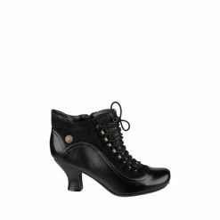 Hush Puppies Black Vivianna Lace-Up Heeled Boots 7 Hush Puppies Black Vivianna Lace-Up Heeled Boots -Hush Puppies shop unnamed file 1766