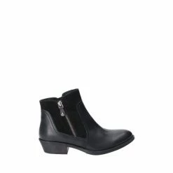 Hush Puppies Black Isla Zip Up Ankle Boots