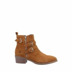 Hush Puppies Brown Jenna Ankle Boots