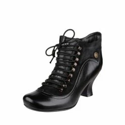 Hush Puppies Black Vivianna Lace-Up Heeled Boots 5 Hush Puppies Black Vivianna Lace-Up Heeled Boots -Hush Puppies shop unnamed file 1938