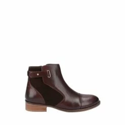 Hush Puppies Hollie Zip Up Brown Ankle Boots
