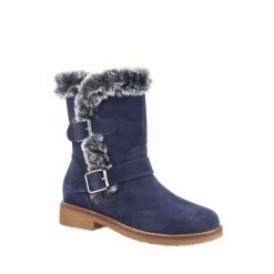Hush Puppies Blue Macie Mid Boots -Hush Puppies shop unnamed file 2016
