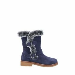Hush Puppies Blue Macie Mid Boots -Hush Puppies shop unnamed file 2018