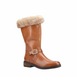 Hush Puppies Tan Bonnie Ladies Mid Boots 4 Hush Puppies Tan Bonnie Ladies Mid Boots -Hush Puppies shop unnamed file 2316