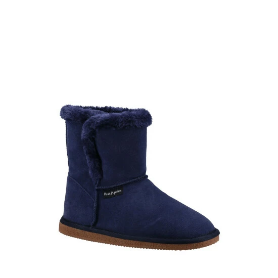 Hush Puppies Blue Ashleigh Slipper Bootie 5 Hush Puppies Blue Ashleigh Slipper Bootie - Image 3