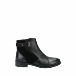 Hush Puppies Black Hollie Zip Up Ankle Boots