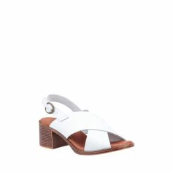 Hush Puppies White Gabrielle Heeled Sandals -Hush Puppies shop unnamed file 2537