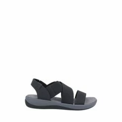 Hush Puppies Black Sophia Elastic Cross Strap Sandals -Hush Puppies shop unnamed file 2661