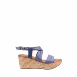 Hush Puppies Blue Monique Wedges