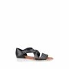 Hush Puppies Black Gemma Espadrille Wedge Sandals