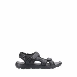 Hush Puppies Black Carter Strap Sandals