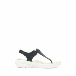 Hush Puppies Breathe Black Toepost Sandals