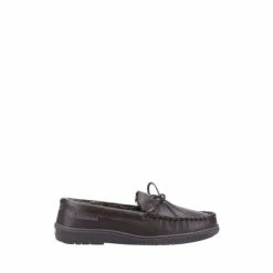 Hush Puppies Brown Ace Leather Slippers