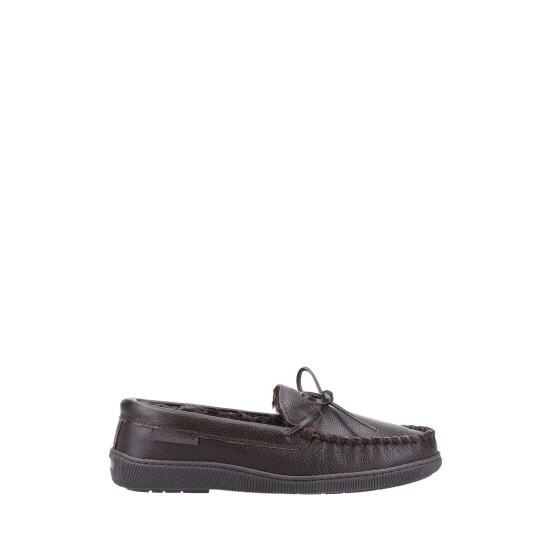 Hush Puppies Brown Ace Leather Slippers 3 Hush Puppies Brown Ace Leather Slippers