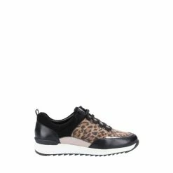 Hush Puppies Black Animal Ciara Trainers