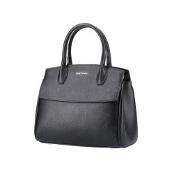 Hush Puppies Flipsy Black Satchel Bag