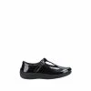 Hush Puppies Black Eliza Junior Patent School Shoes