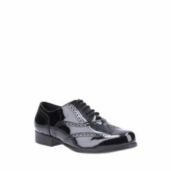 Hush Puppies Black Kada Senior Patent School Shoes -Hush Puppies shop unnamed file 381