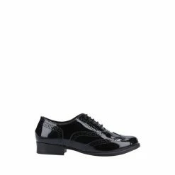 Hush Puppies Black Kada Senior Patent School Shoes -Hush Puppies shop unnamed file 384