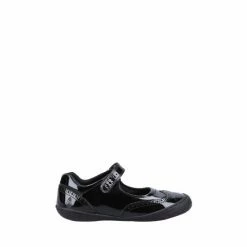 Hush Puppies Junior Rina Black Patent Shoes