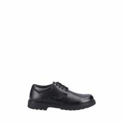 Hush Puppies Tristan Senior Black Shoes