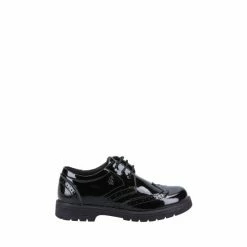 Hush Puppies Junior Sally Patent Black Shoes