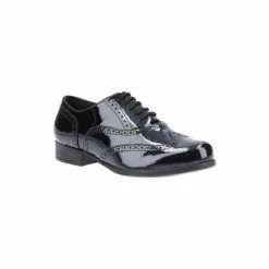 Hush Puppies Black Kada Junior Patent School Shoes -Hush Puppies shop unnamed file 631