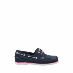 Hush Puppies Women Blue Hattie Boat Shoes