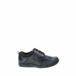 Hush Puppies Black Dexter Senior School Shoes