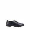 Hush Puppies Black Eadie Senior School Shoes