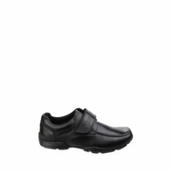 Hush Puppies Black Freddy 2 Senior School Shoes
